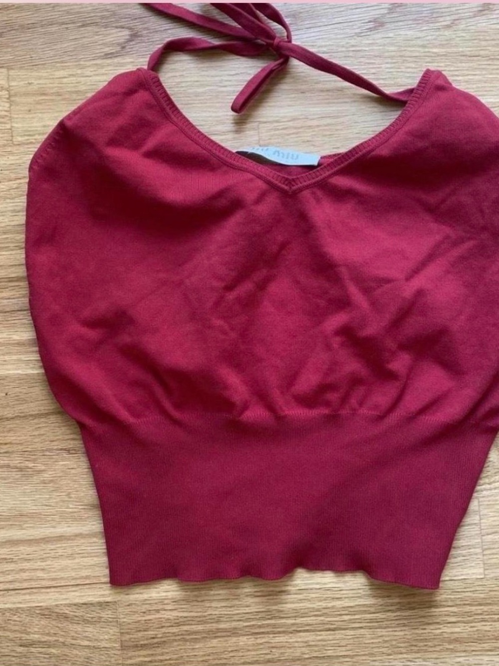 Vintage Miu Miu Red Halter Top